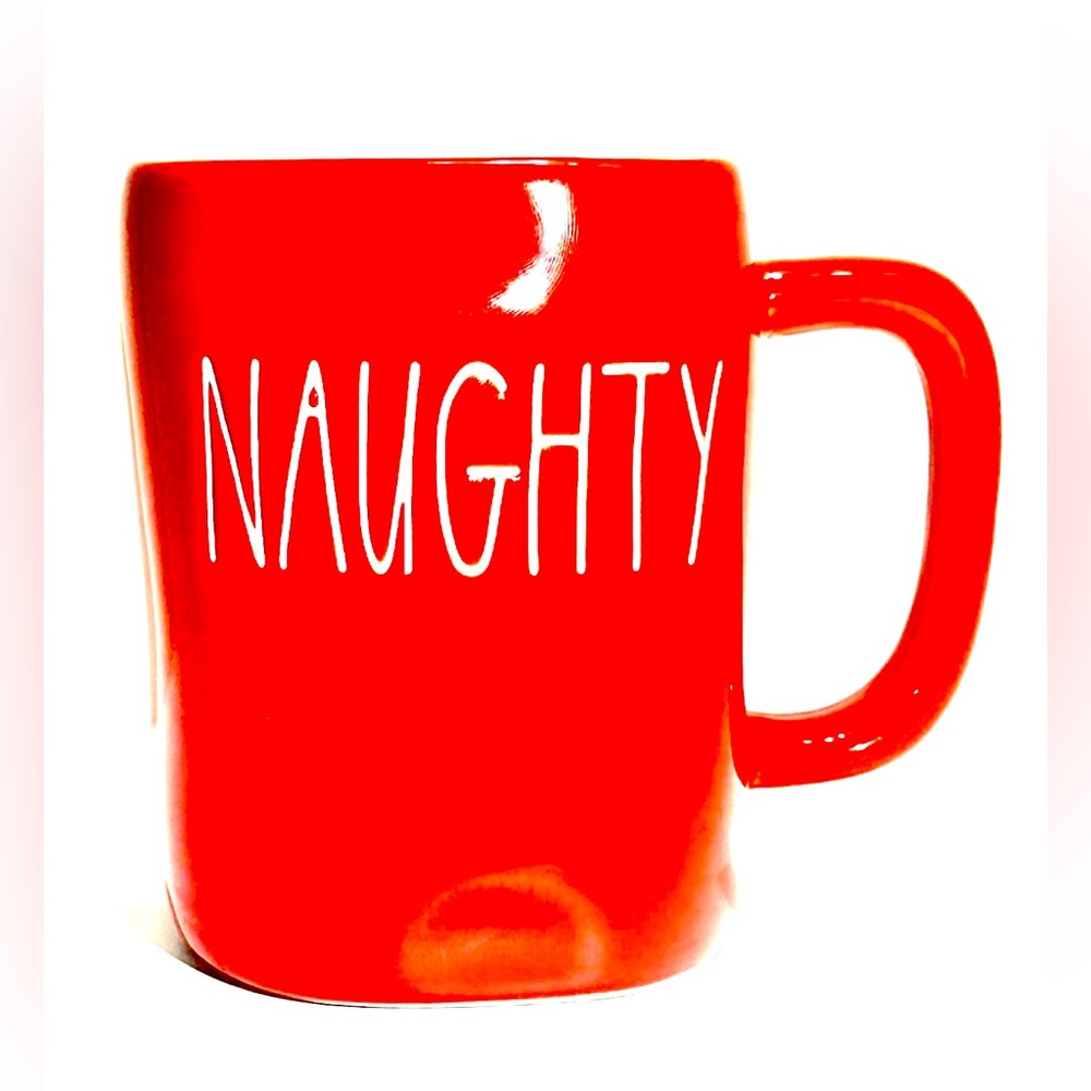 Rae Dunn NAUGHTY & NICE Double sided Mug Red